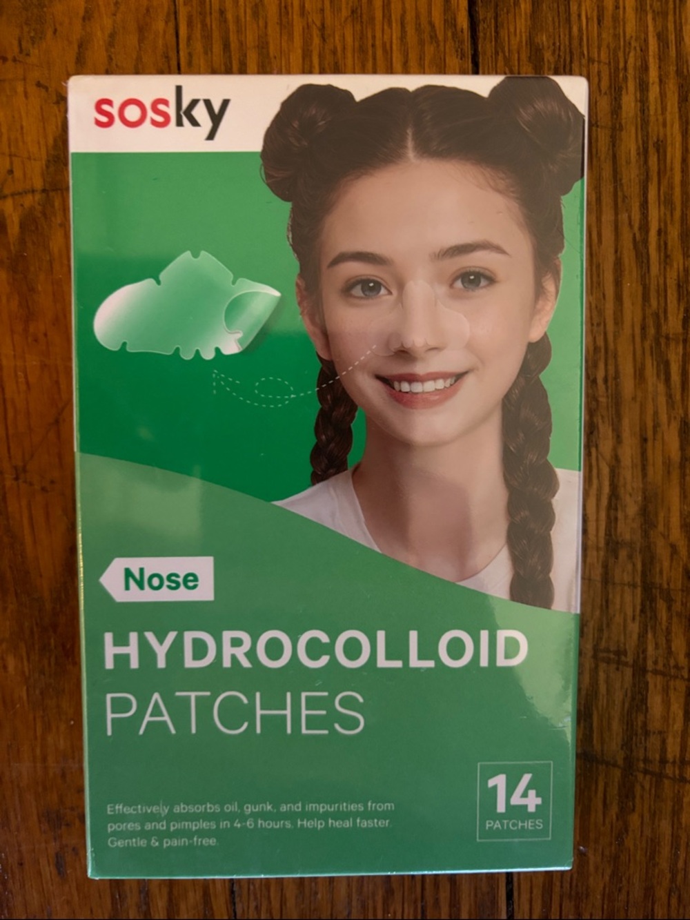 Green Hydrocolloid Nose Patches - 14 Pack